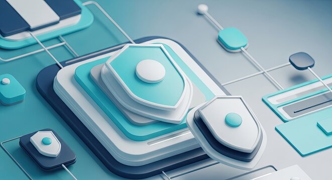 Modern technology devices and gadgets on a digital background