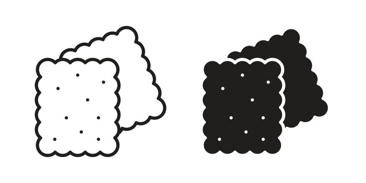Crackers icon. Simple outline style for web and app. Vector icon