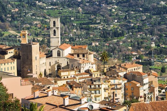 The historic centre of Grasse and the Cathedral Notre-Dame du Puy, Grasse, D&eacute;partement Alpes-Maritimes, Provence-Alpes-C&ocirc;te d&rsquo;Azur, France
