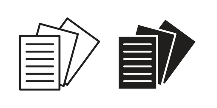 Document papers icon. Simple outline style for web and app. Vector icon