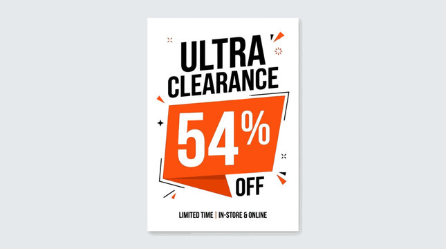 Ultra Clearance Sale Flyer Design with 54% Off