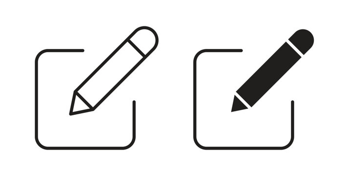 Edit text icon. Simple outline style for web and app. Vector icon
