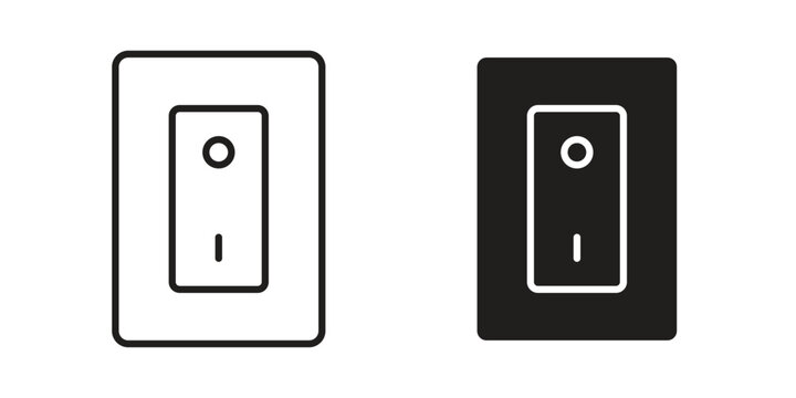 Electric switch icon. Simple outline style for web and app. Vector icon
