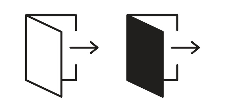 Exit icon. Simple outline style for web and app. Vector icon