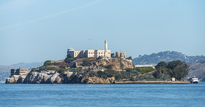 Prison island of Alcatraz in San Francisco Bay, San Francisco, California, USA