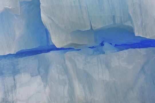 Iceberg pattern, Jorge Montt Tidewater Glacier, Caleta Tortel, Aysen Region, Patagonia, Chile