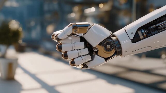 A robotics team testing a gear-driven robotic arm, gears meshing seamlessly as the arm completes precise repetitive movements &mdash; automation technology, robotics engineering, and high-performance