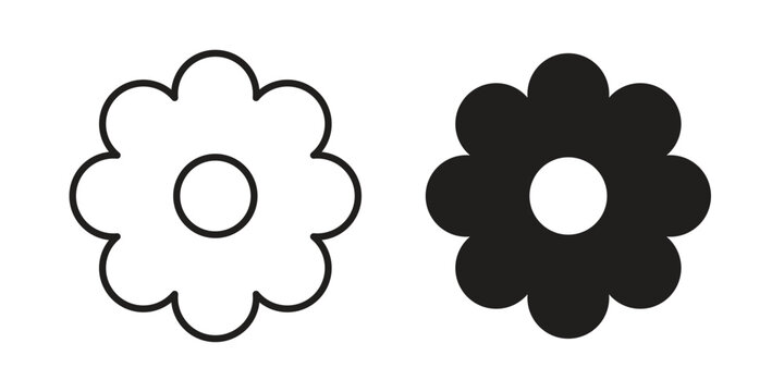 Flower icon. Simple outline style for web and app. Vector icon