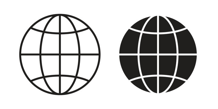 Globe icon. Simple outline style for web and app. Vector icon