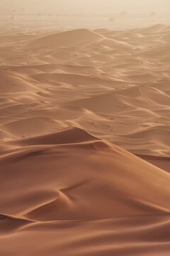 Sand dunes in the desert, dune landscape Erg Chebbi, Merzouga, Sahara, Morocco