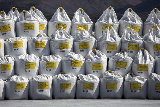 Big Packs in the port of B&iacute;ldudalur, West Fjords, Iceland