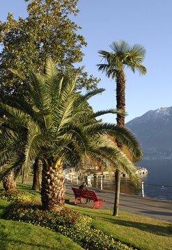 Boardwal of Locarno, Tessino, Switzerland