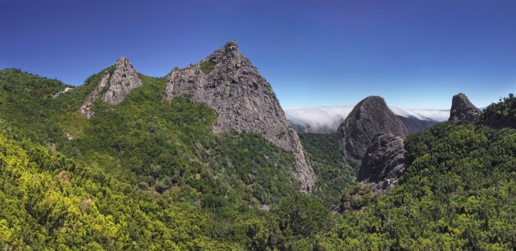 Roque de Agando, La Gomera, Canary Islands, Spain, Europe