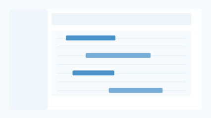 Obraz premium Project management admin background with gantt style rails, resource blocks and operational planning interface for team control systems