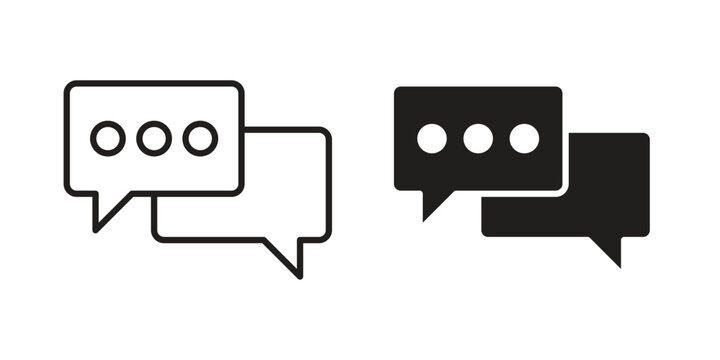 Live chat icon. Simple outline style for web and app. Vector icon