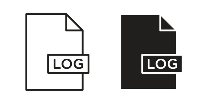 log file icon. Simple outline style for web and app. Vector icon