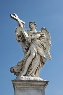 Angel statue on the Ponte Sant'Angelo, Rome, Lazio, Italy