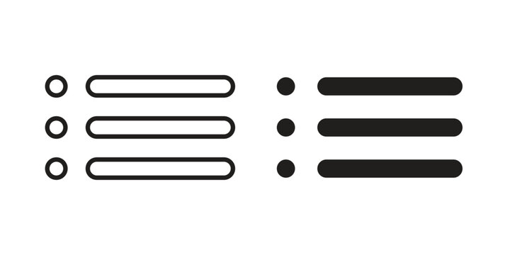 Menu icon. Simple outline style for web and app. Vector icon