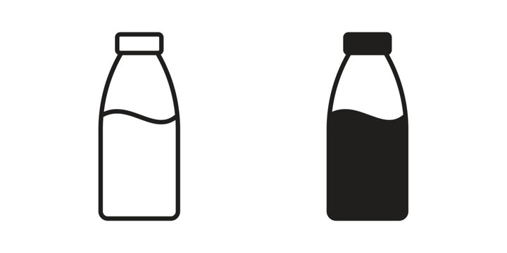 Milk bottle icon. Simple outline style for web and app. Vector icon