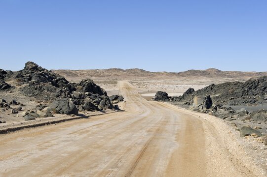 Stone desert in the Diamantkueste, Diamond Coast National Park near Luederitz, Namibia, Africa