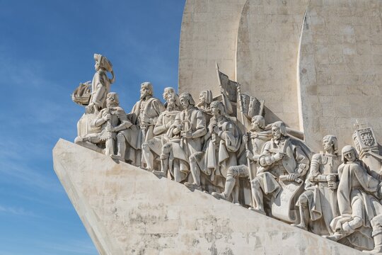 Padr&atilde;o dos Descobrimentos, Monument to the Discoveries, close-up, Bel&eacute;m, Lisbon, Portugal