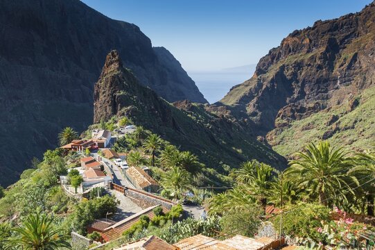 Mountain village Masca, Teno Mountains, Tenerife, Canary Islands, Spain