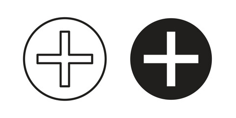 Obraz premium Plus icon. Simple outline style for web and app. Vector icon