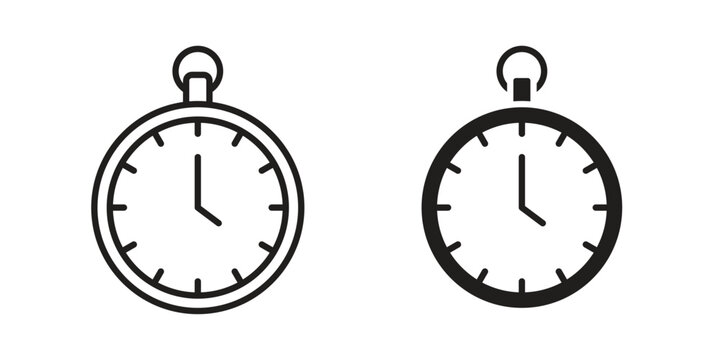 Pocket watch icon. Simple outline style for web and app. Vector icon