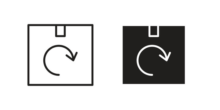 Return purchase icon. Simple outline style for web and app. Vector icon