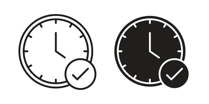 Save time icon. Simple outline style for web and app. Vector icon