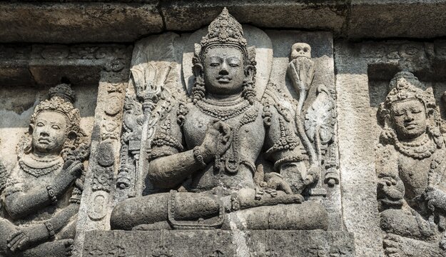 Relief on Prambanan Temple, Kecamatan Prambanan, Daerah Istimewa Yogyakarta, Java Tengah, Java, Indonesia