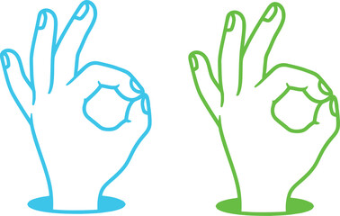 Obraz premium Vector illustration of two hands making a gesture