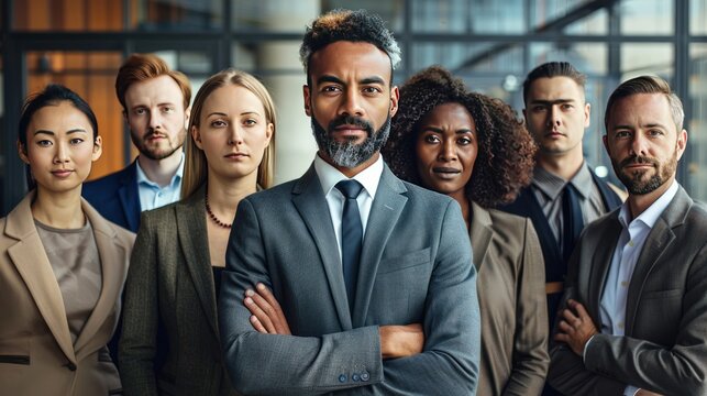 Group of multinational businesspeople