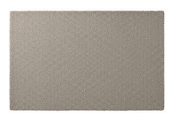 Fototapeta premium A rectangular beige textured floor mat featuring a dense loop pile construction for home interior