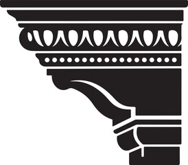Decorative molding silhouette icon © Amina