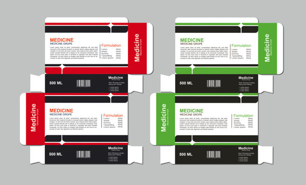 Creative Medical Packaging Box Template &ndash; Professional Editable Design