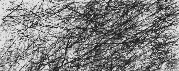 Naklejka premium Black scribbles on white background abstract messy lines scribble art chaotic pattern