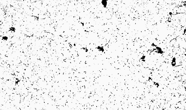 Black ink splatter on white background abstract pattern messy texture creative design