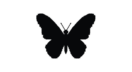 A striking black butterfly form presented as a detailed silhouette © momotaj