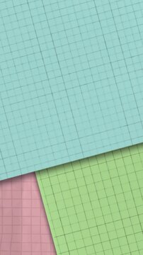 Pastel Grid Paper Layers Background blue