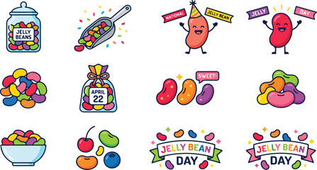 Fototapeta premium Colorful Jelly Beans Sweet Treats.