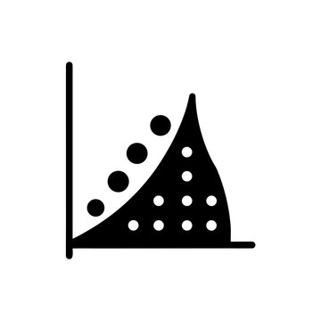 Graphical representation of a probability distribution with dots inside a curve