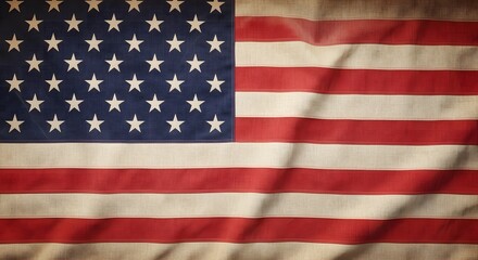 Obraz premium American flag close up with red white and blue colors