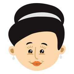 Obraz premium Female head cartoon