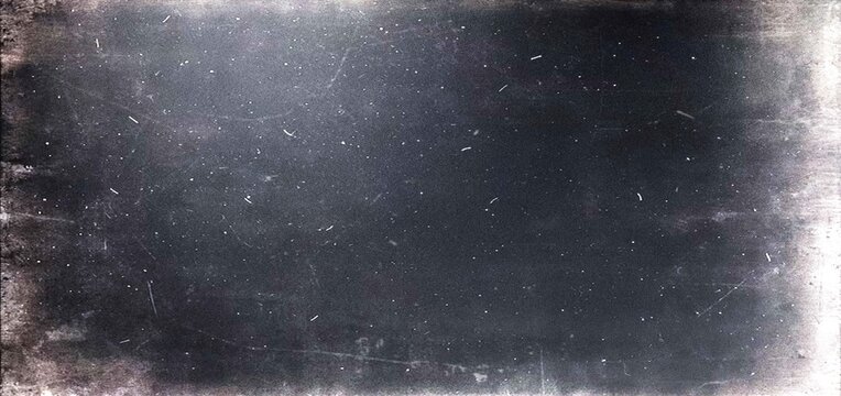 Dark textured background with subtle dust and scratches, grunge vintage film overlay.