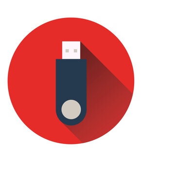 Pendrive circle icon