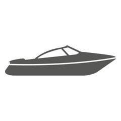 Naklejka premium Racing speedboat icon