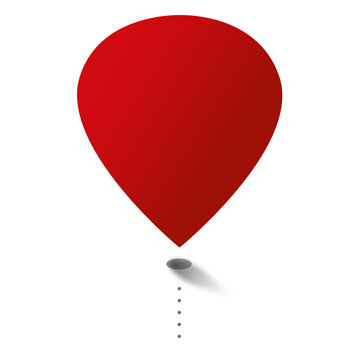 Red balloon glossy infographic