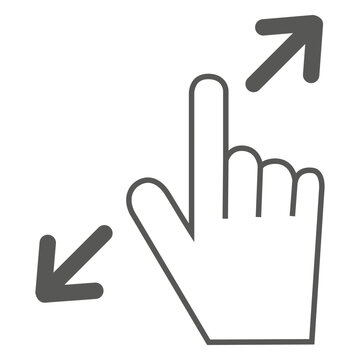 Spread gesture icon