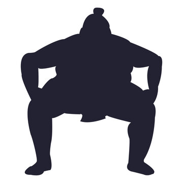 Sumo fighter silhouette